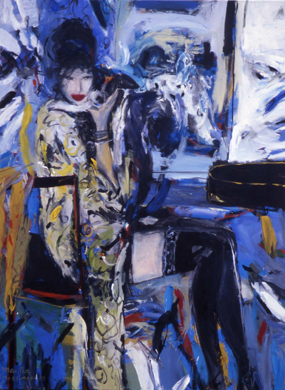 173 Frau Mit Hund 160x120 2003