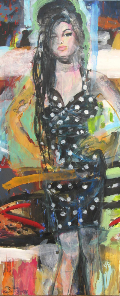 343 Amy Im Tupfenkleid 170x70