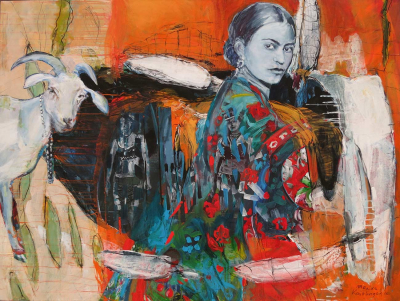 520 Frida Mit Ziege 120x160 2016