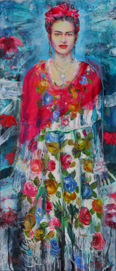 647 Frida im Blumenkleid 175x75 2017