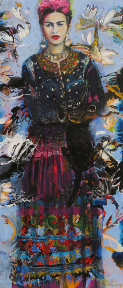 668 Frida Mit Katze 175x75 2017