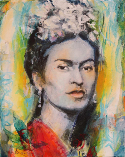778 Frida Mit Weissen Blumen 50x40 2022