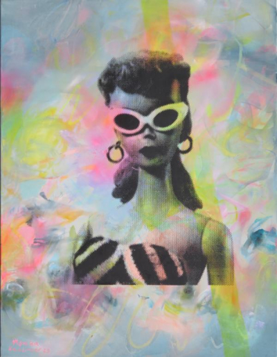 794 Barbie Siebdruck Blau 130x100 2023