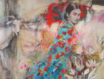 807 Frida Mit Ziege 110x145 2023